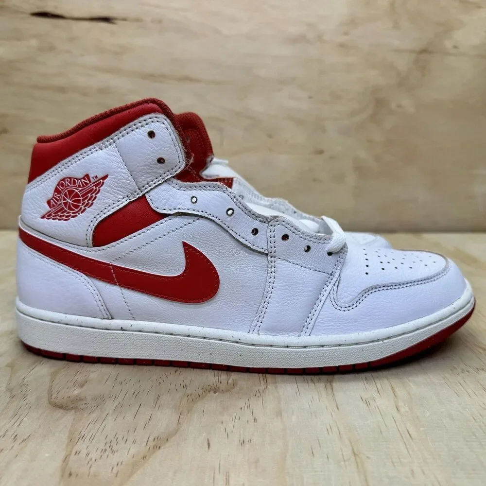 NEW sz 11 Nike Air Jordan 1 Mid SE Shoes White Lobster Dune Red FJ3458-160